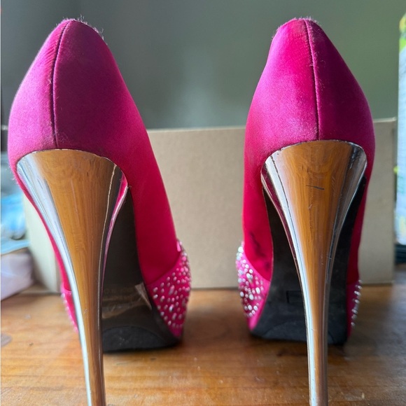 Deb Stiletto Heels Hot Pink Size 7 - Picture 11 of 11